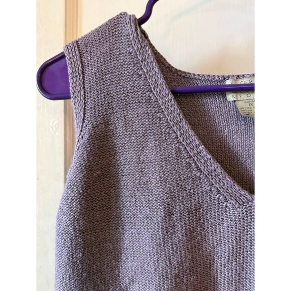 Sigrid Olsen sport women’s size 1X purple knit top - Picture 3 of 7